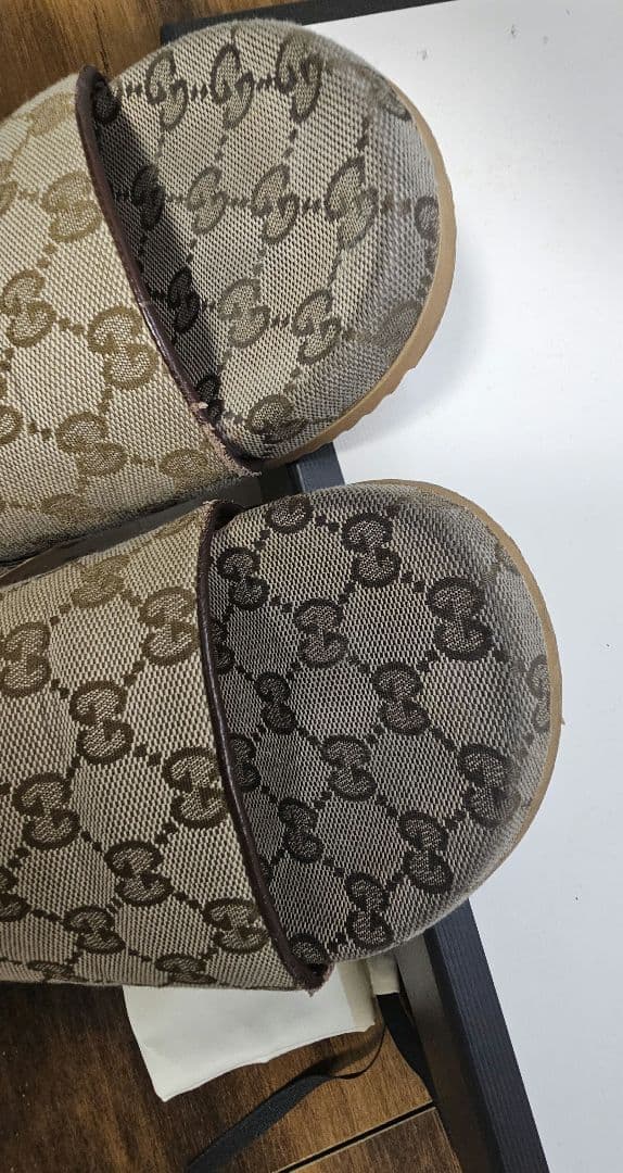 GUCCI グッチ　厚底　サンダル　エボニー　GG柄　キャンバス　メンズ　極美品