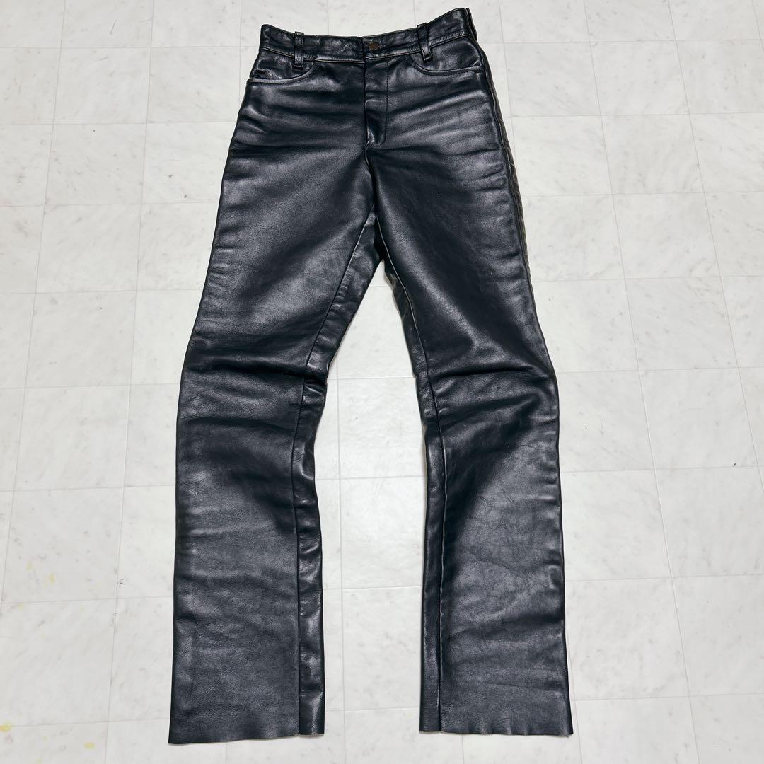 バンソン ライディングパンツ　 USA製 カウハイド 牛革　W30　ブラック