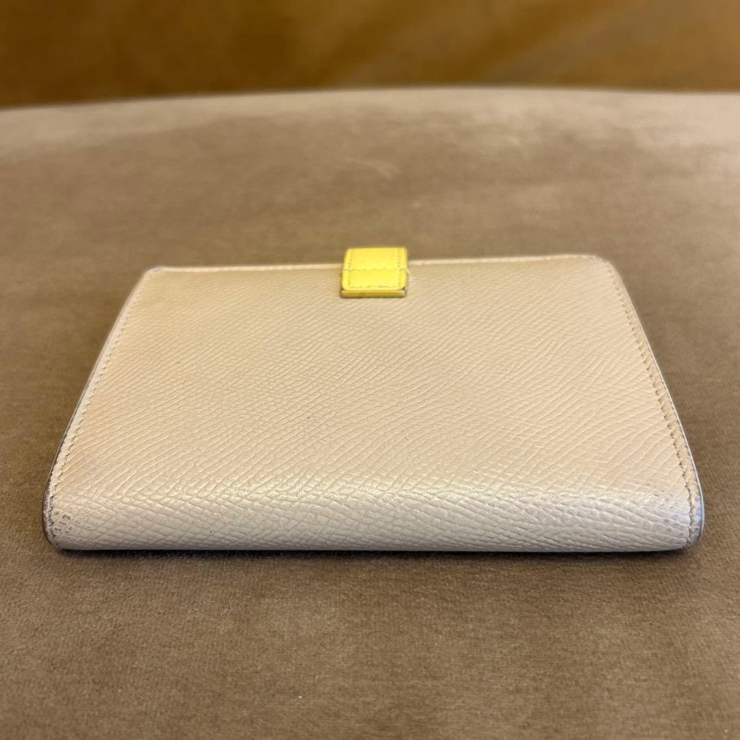 CELINE 二つ折り財布 ベージュ/イエロー