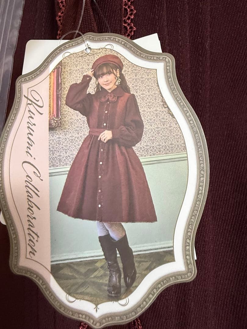 新品　くる実 ノエル・ド・メモワール ワンピース 5L しまむら　ワインレッド