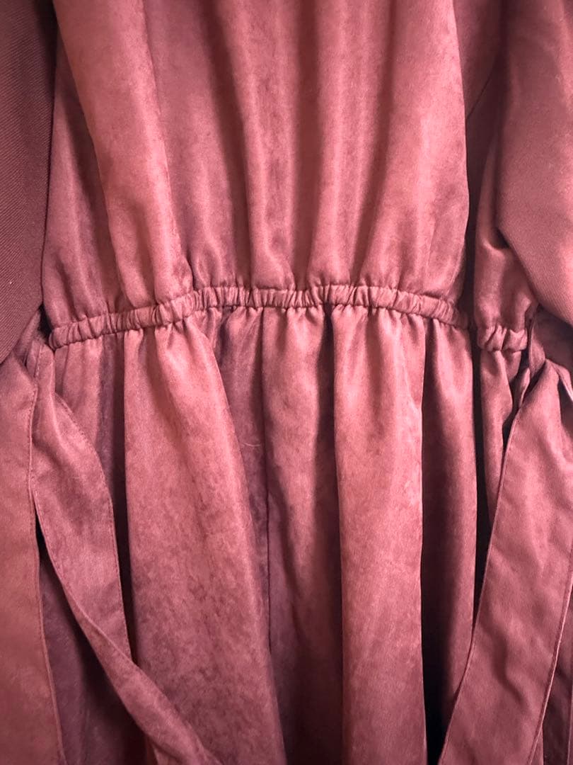 新品　くる実 ノエル・ド・メモワール ワンピース 5L しまむら　ワインレッド