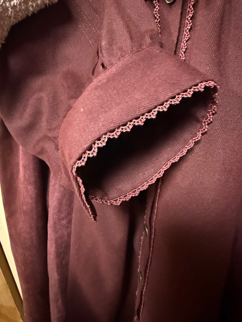 新品　くる実 ノエル・ド・メモワール ワンピース 5L しまむら　ワインレッド