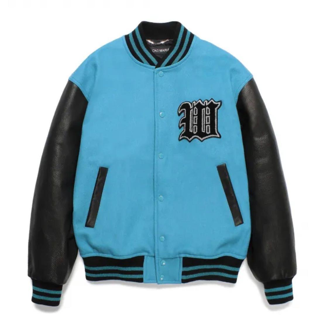 ジャケット・アウター syWACKO MARIA LEATHER VARSITY JACKET