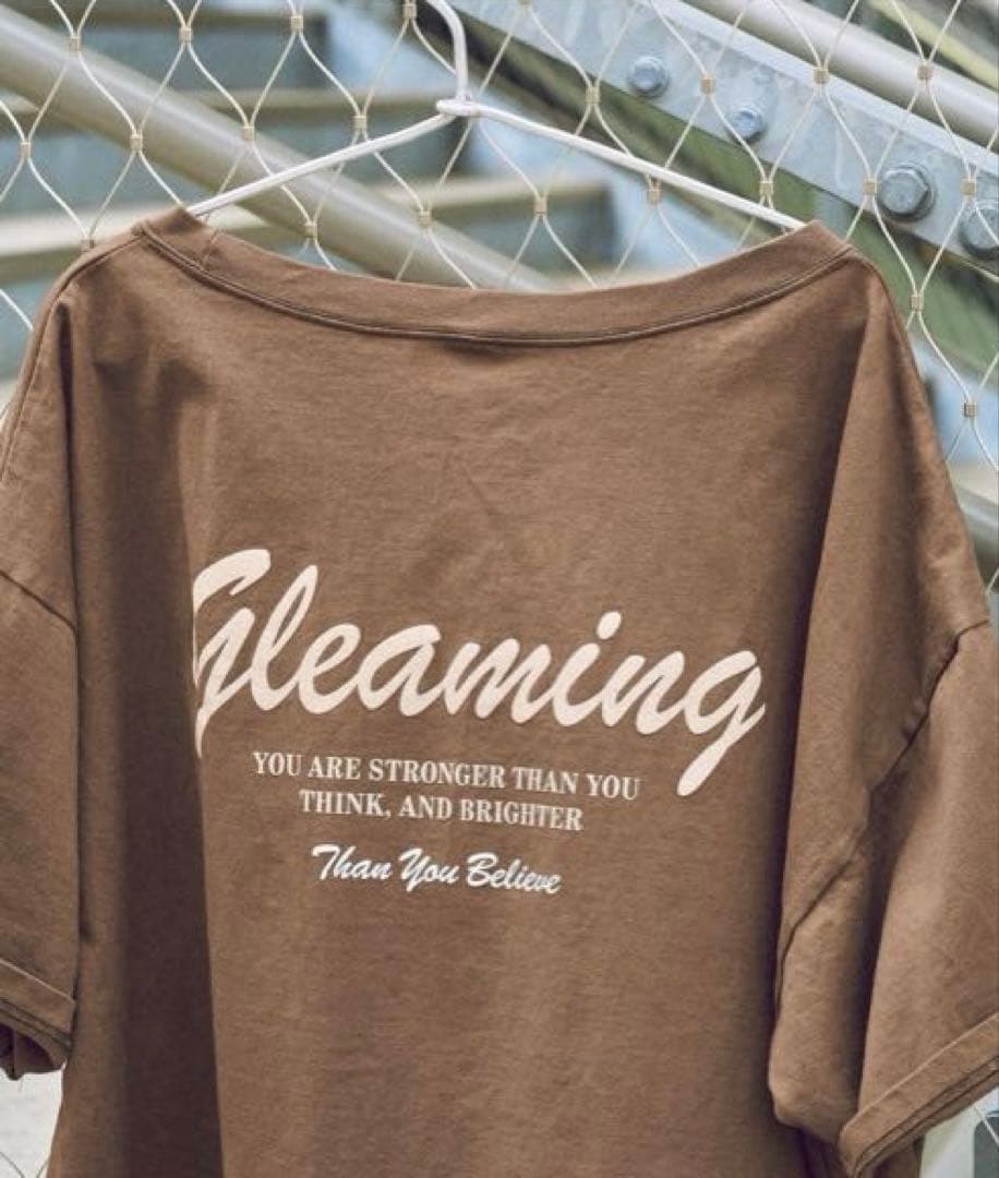 FRAMeWORK haru コラボ　ロゴTEE ブラウン