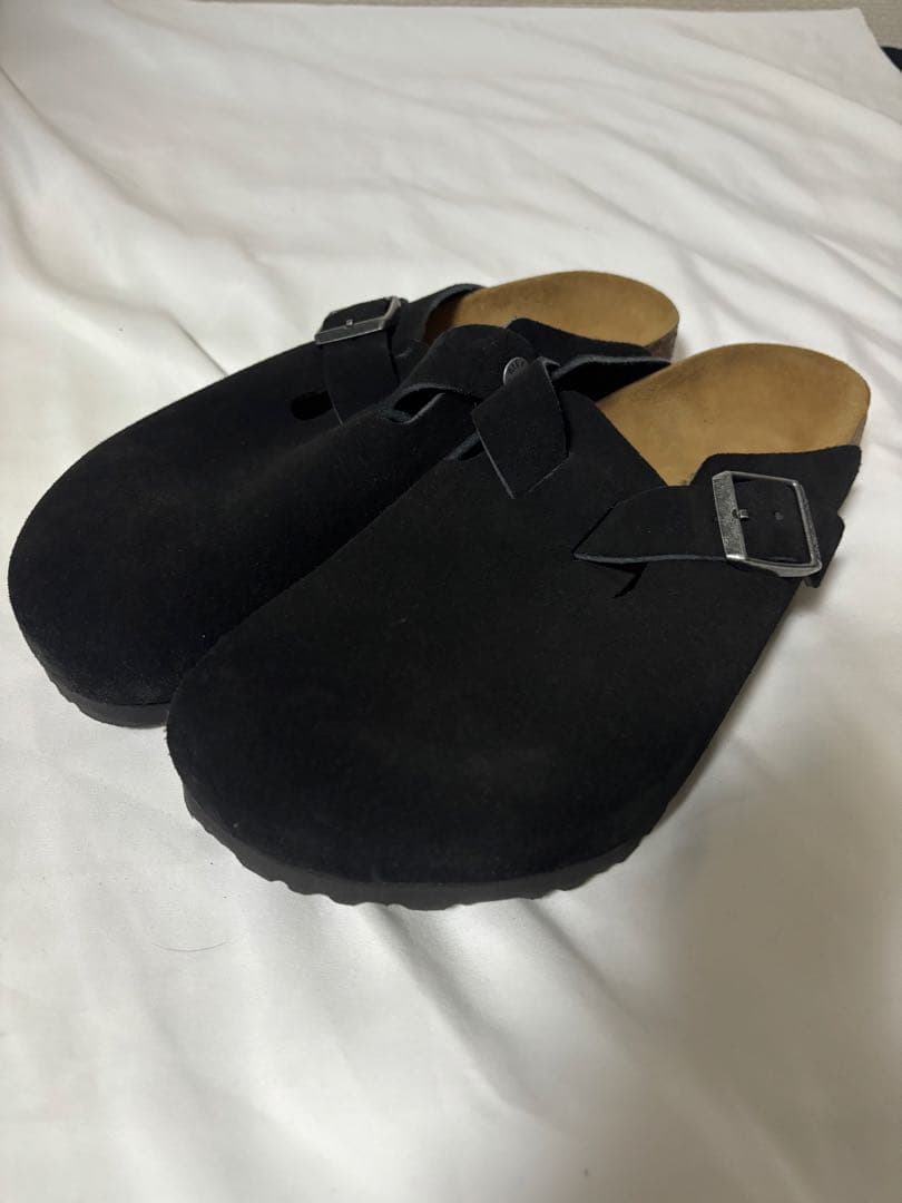 ビルケンシュトック ボストン スエード サンダル ブラック 黒42 27センチ