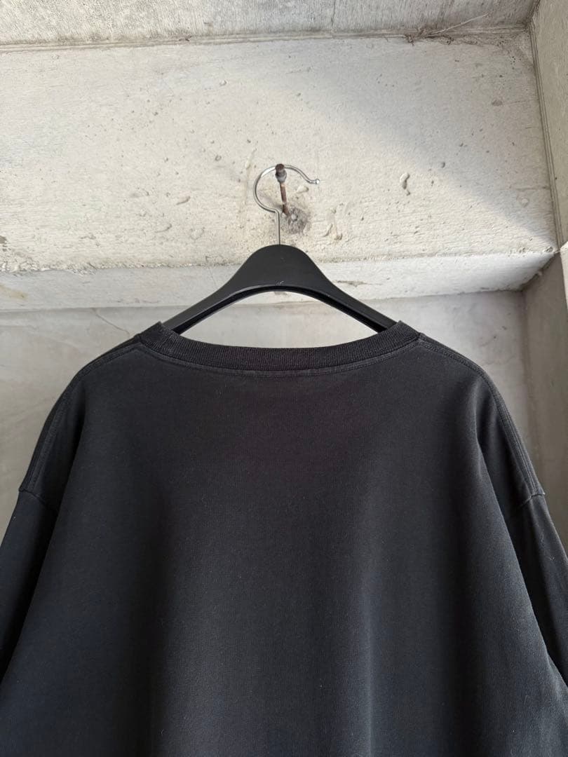 トップス AURALEE LUSTER PLAITING L/S TEE BLACK