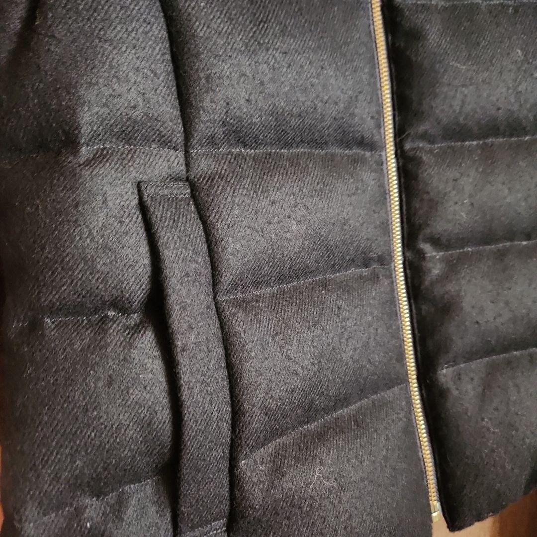 アナイ　フォックスファー付リバーシブルネイビーダウンベスト38