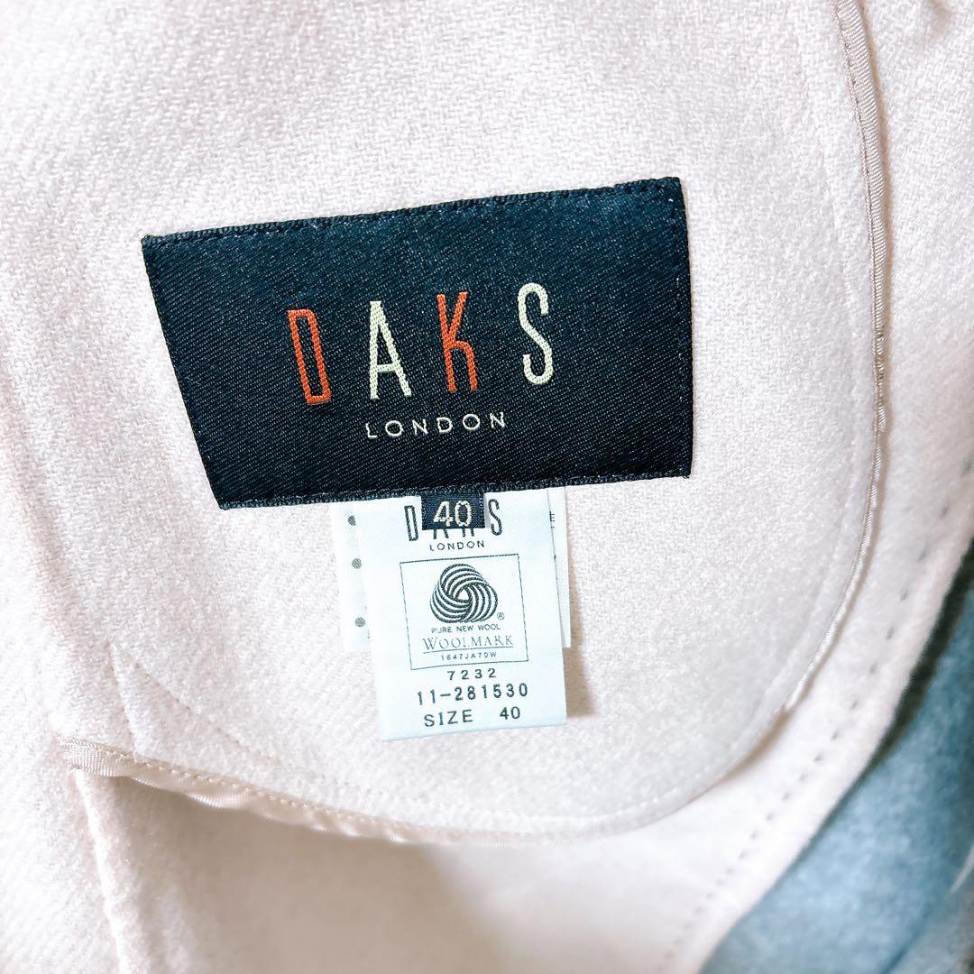 DAKS ダックス　カシミヤ100% リバーコート　ステンカラー　ダブルフェイス