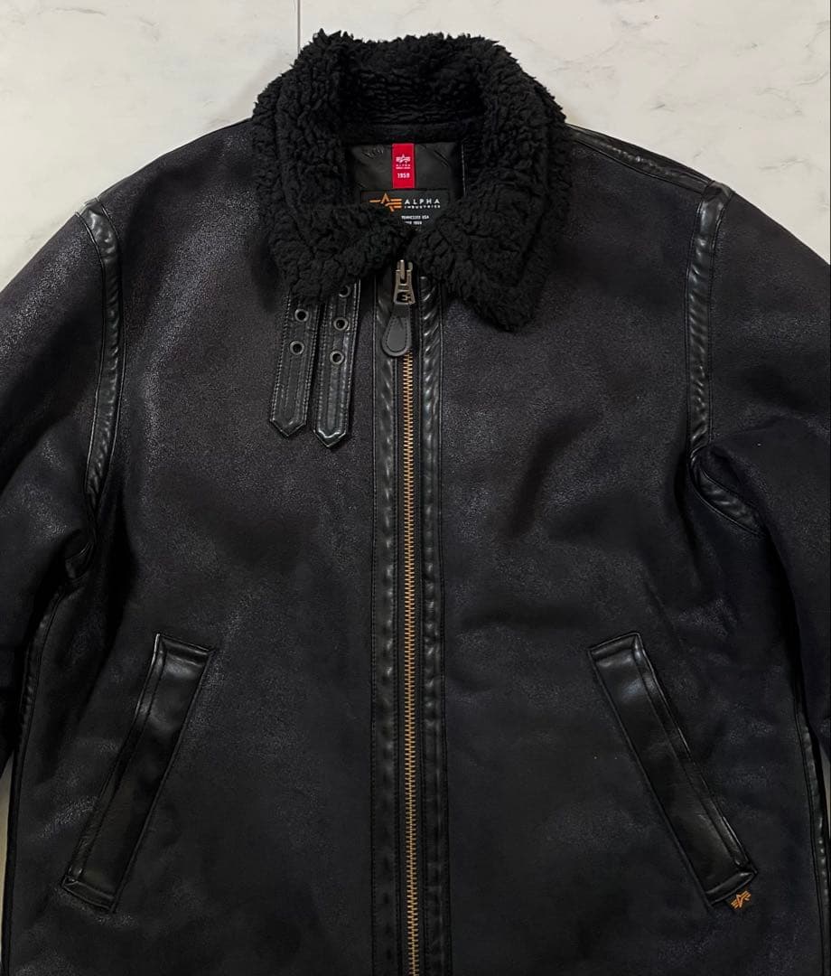 ALPHA B-3 ムートン ライダース　ヒューストン AVIREX BLUCO