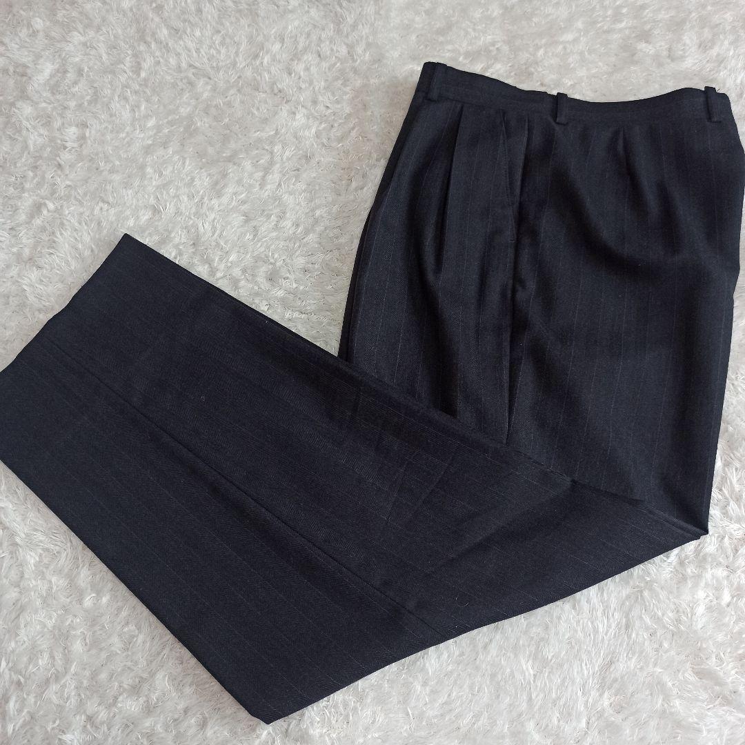 美品 ポールスミス カノニコ スーツ 2B ストライプ チャコールグレー M