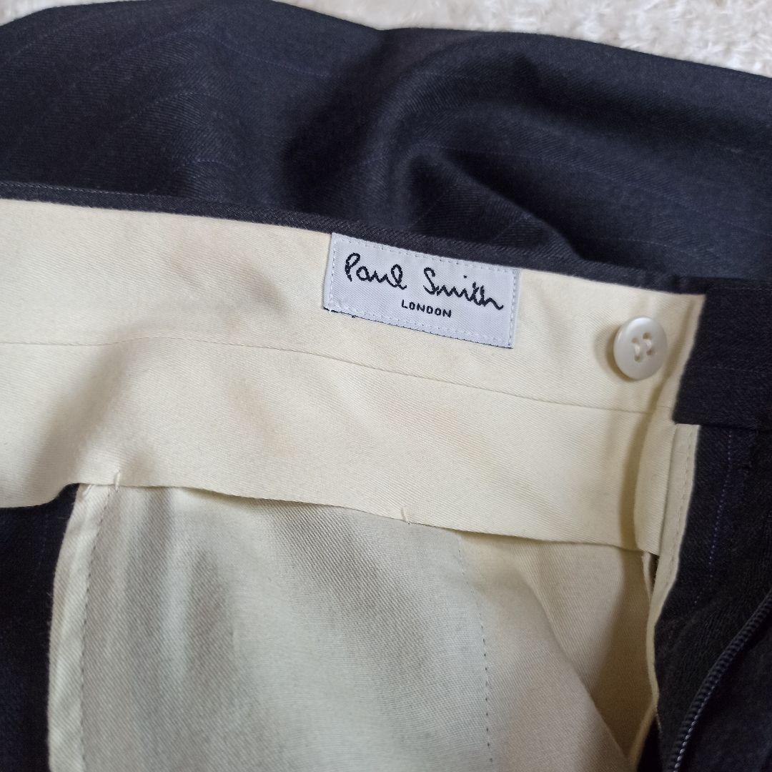 美品 ポールスミス カノニコ スーツ 2B ストライプ チャコールグレー M