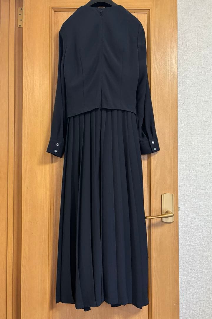 ピンキー&ダイアン◆[冨張愛コラボ] ドレーププリールワンピース ネイビー 38