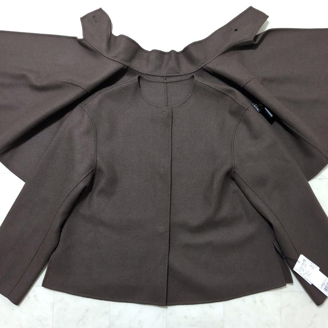 2022AW ADORE ライトリバーケープ付き ノーカラージャケット