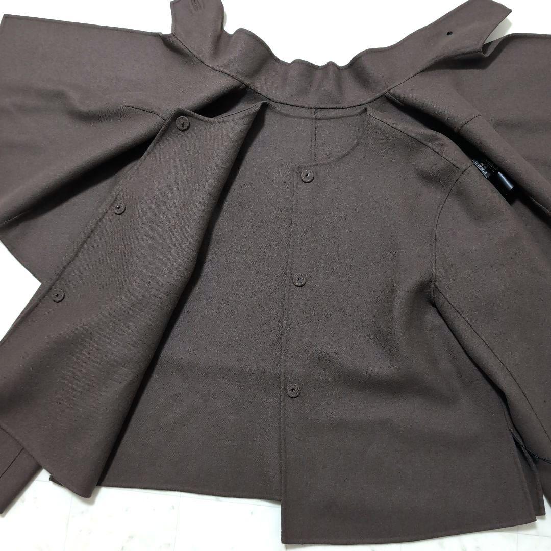 2022AW ADORE ライトリバーケープ付き ノーカラージャケット