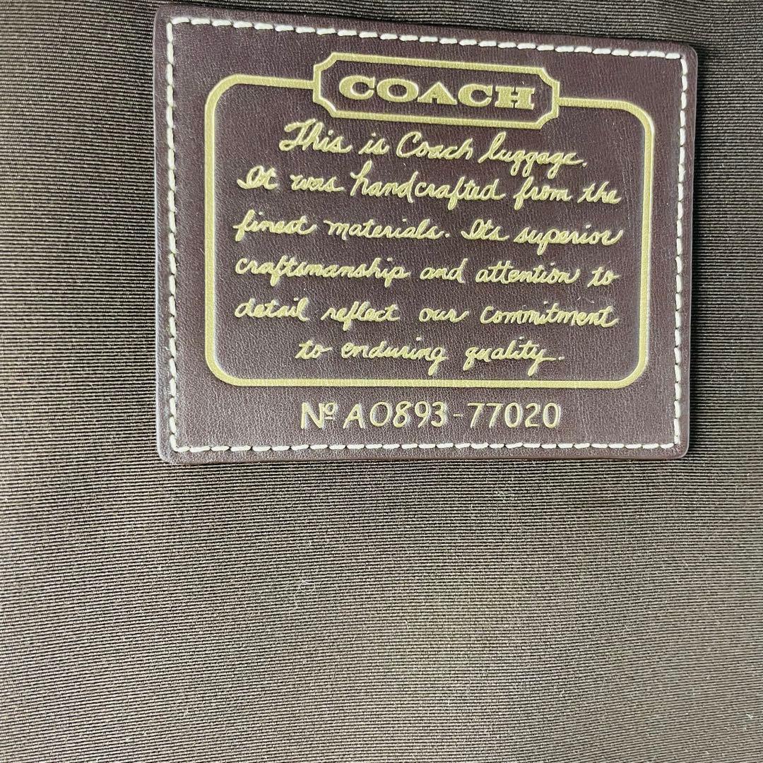 【美品】COACH コーチ　キャリーケース　ブラウン　シグネチャー　レザー