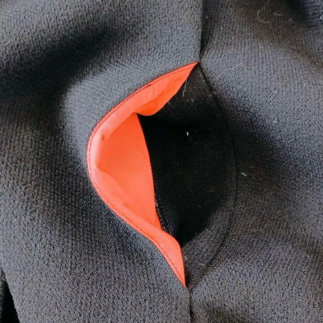 sybilla シビラ ウール100% ロングコート L 黒 赤くるみボタン