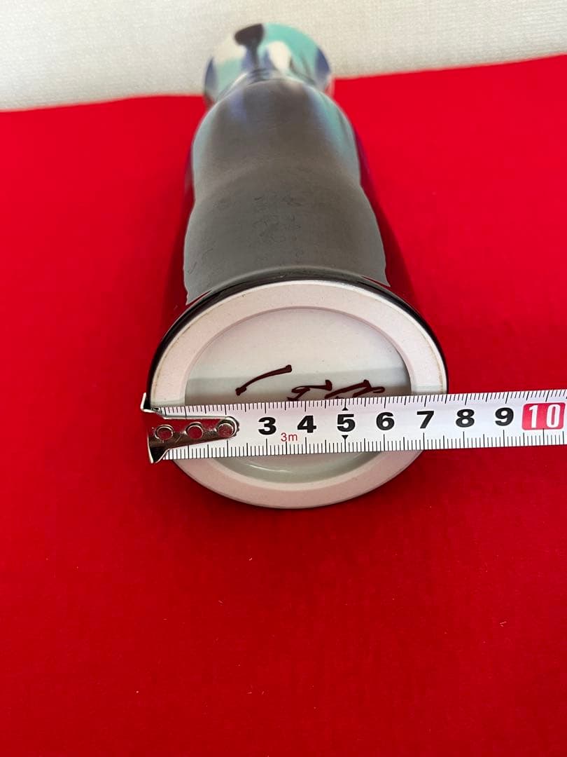 人間国宝 三代 徳田八十吉 彩釉 花入 管理T293 共箱 共布 陶歴付