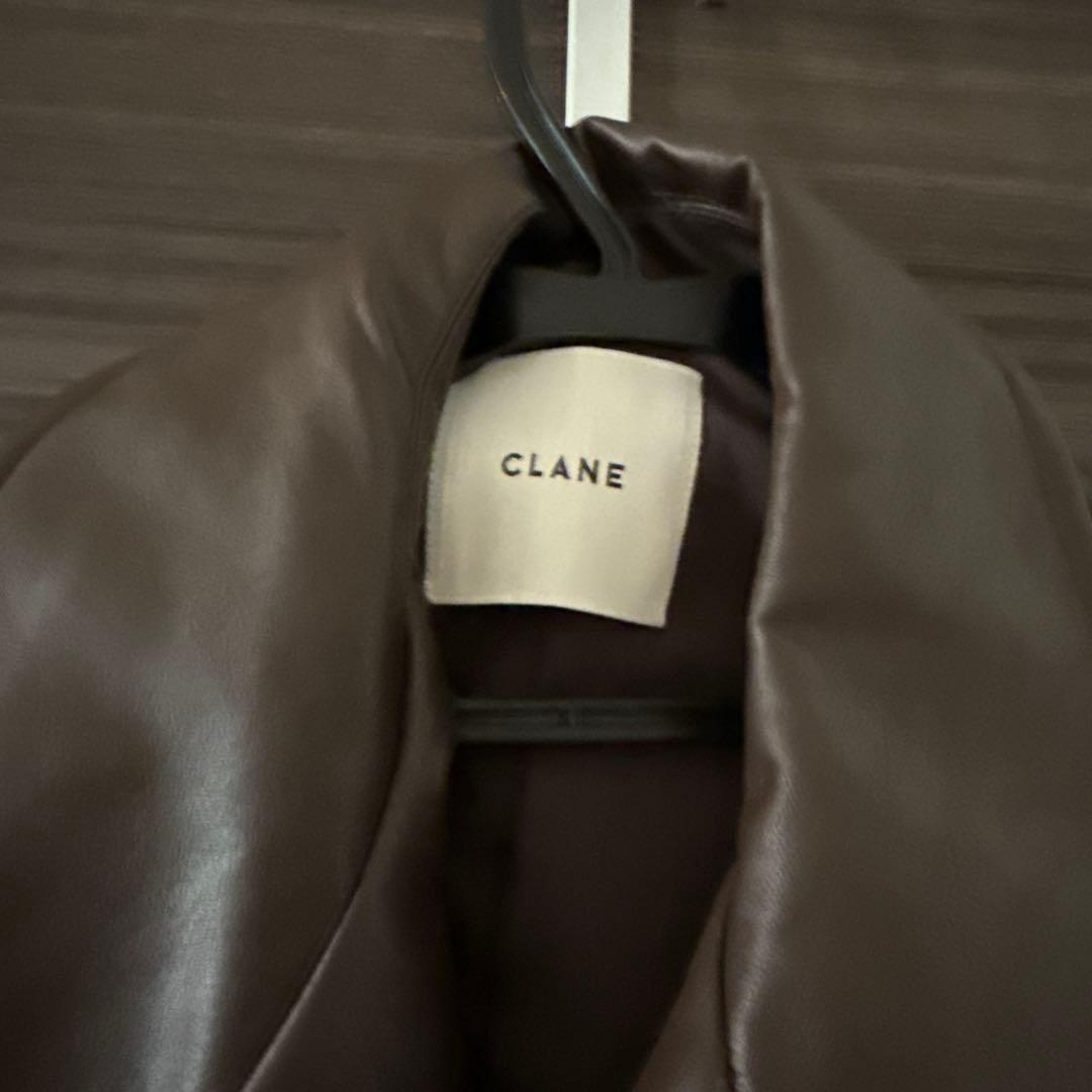 CLANE フェイクレザーオーバーサイズバルーンジャケット