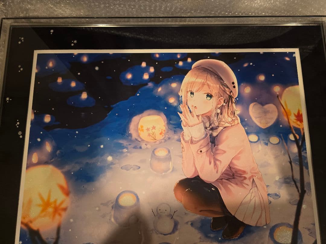 【週末セール】Hiten先生直筆サイン入り「雪あかり」版画