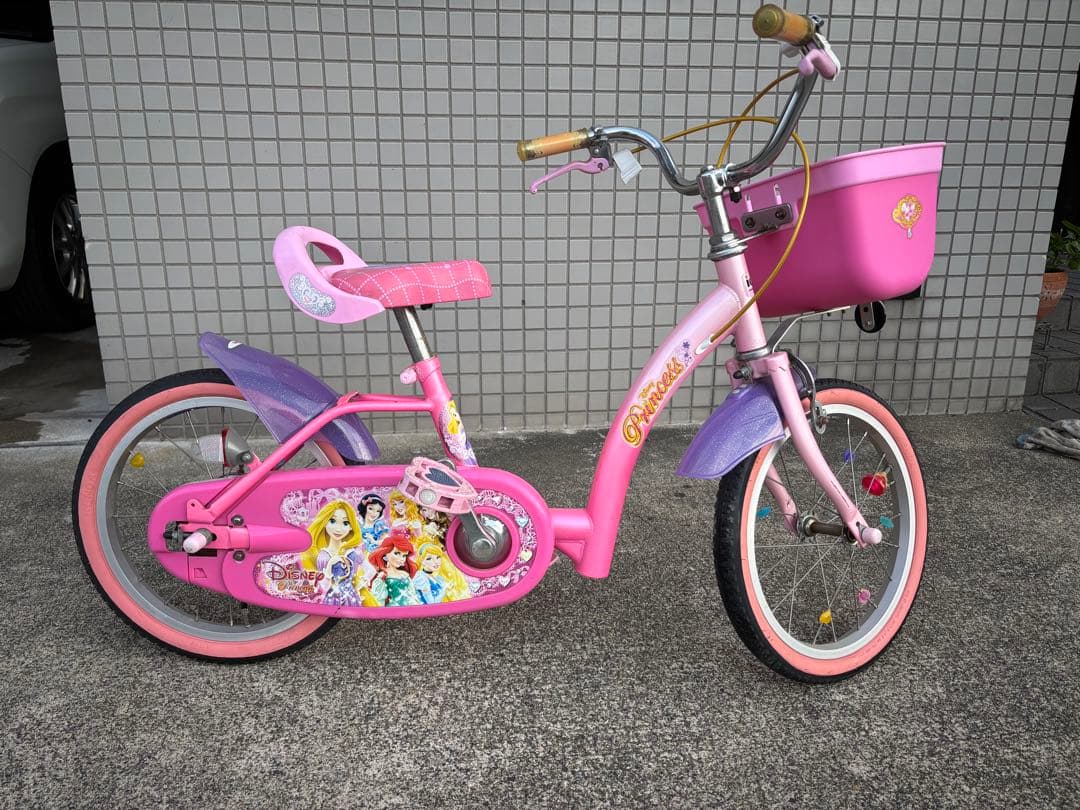 ディズニープリンセス 子供用自転車 ピンク