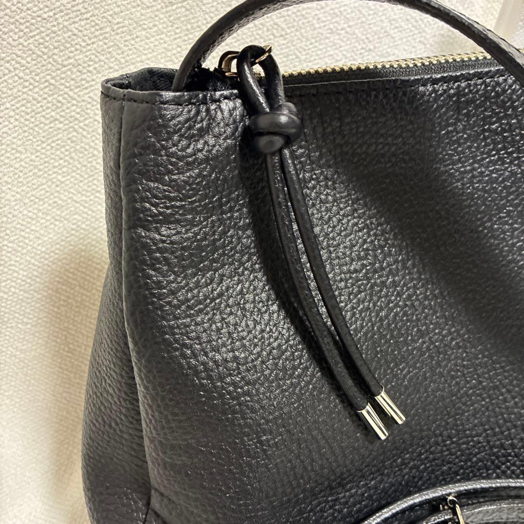 現行販売品！ラシット　レザー　2wayショルダーバッグ　ブラック