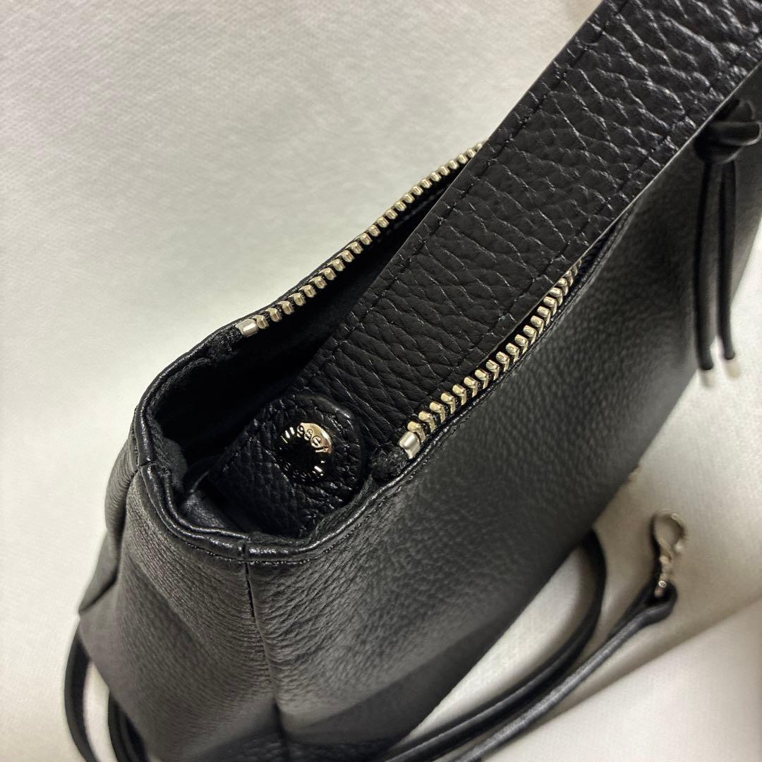 現行販売品！ラシット　レザー　2wayショルダーバッグ　ブラック