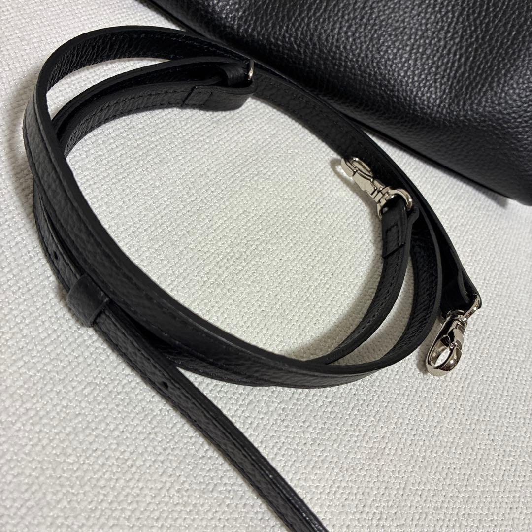 現行販売品！ラシット　レザー　2wayショルダーバッグ　ブラック