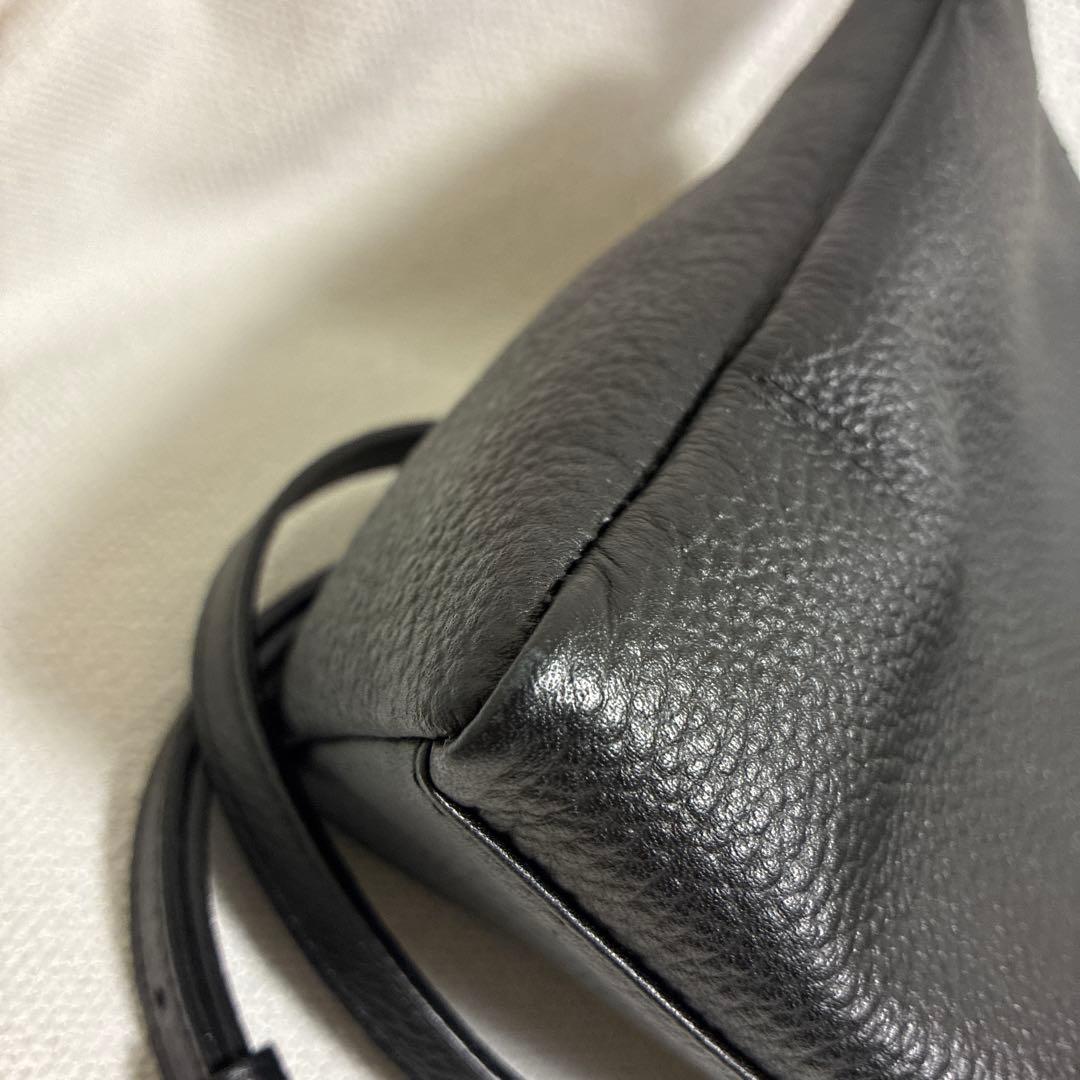 現行販売品！ラシット　レザー　2wayショルダーバッグ　ブラック