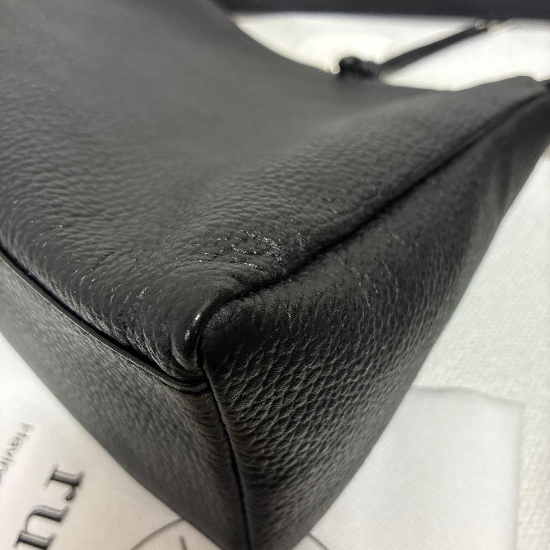 現行販売品！ラシット　レザー　2wayショルダーバッグ　ブラック