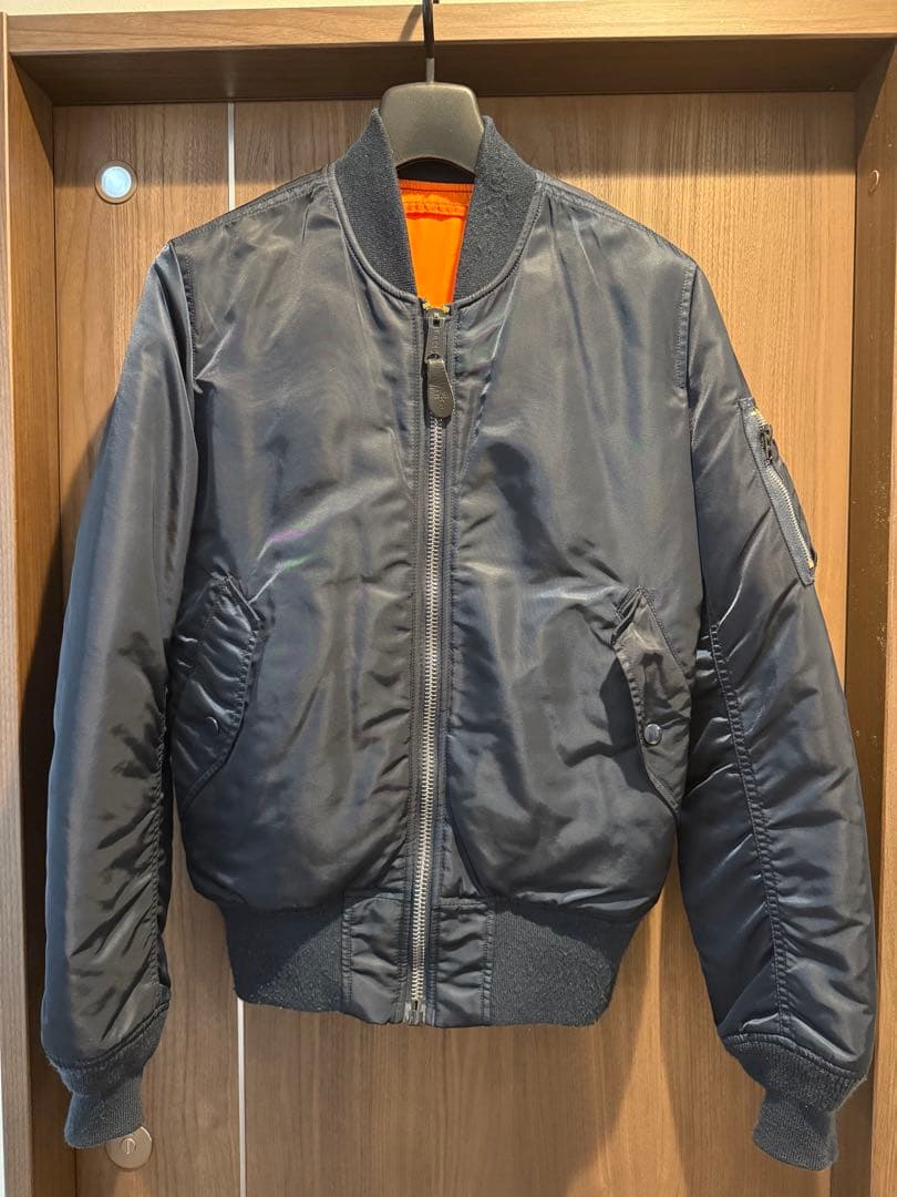 ALPHA アルファ MA-1 フライトジャケット ネイビー　S