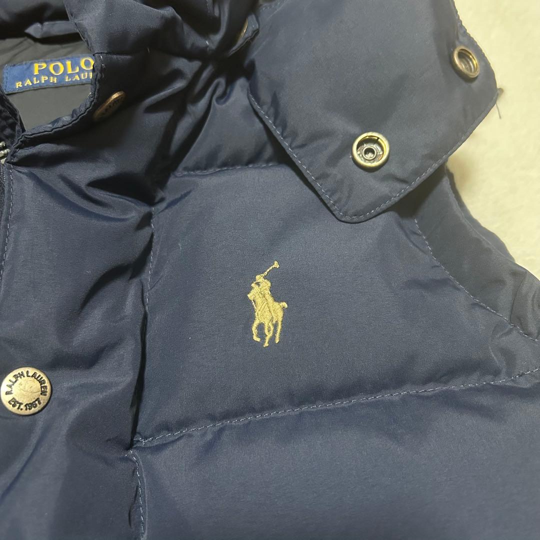 ポロラルフローレン　ダウンベスト　ポニー刺繍　定番　人気商品　ネイビー　2WAY