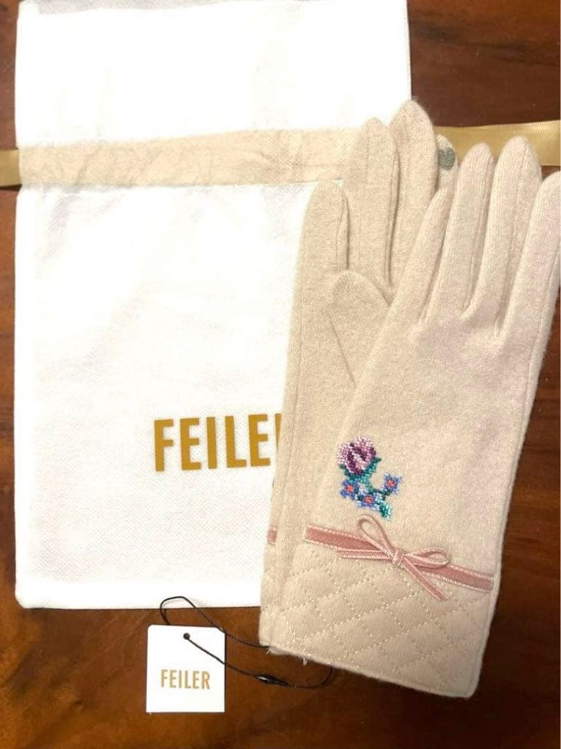 フェイラー　手袋 ロマンスグローブ刺繍