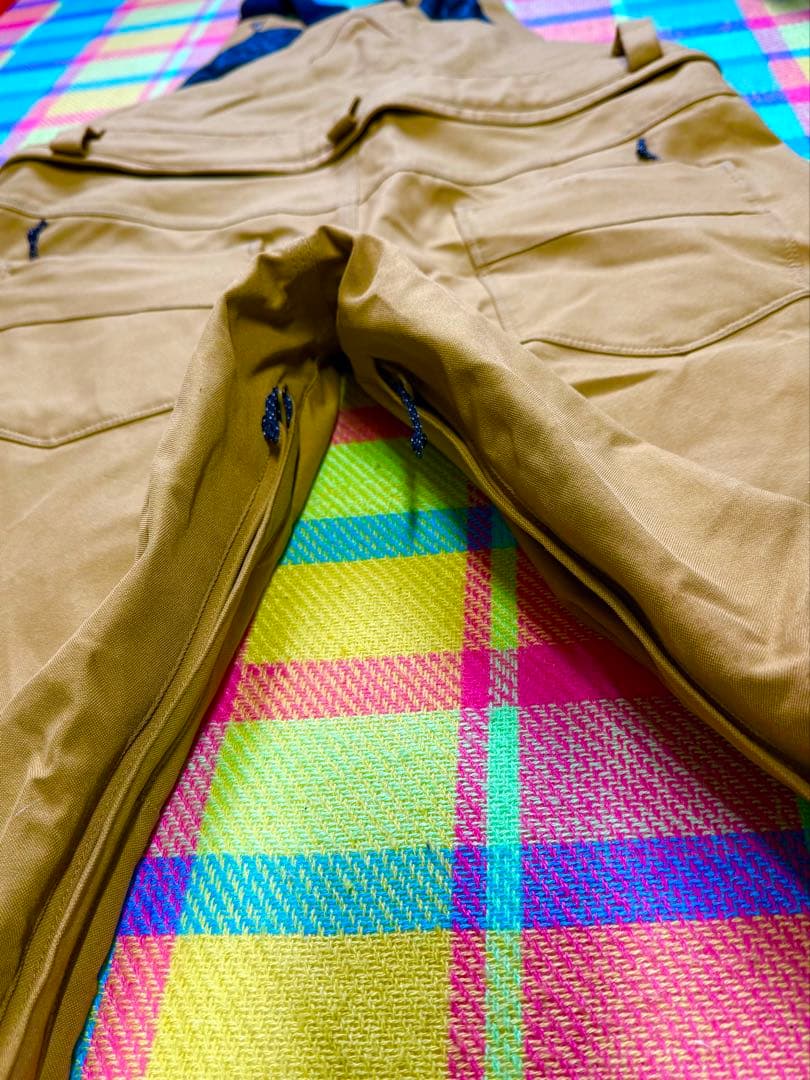 VOLCOM ブラウン オーバーオール リブパンツ