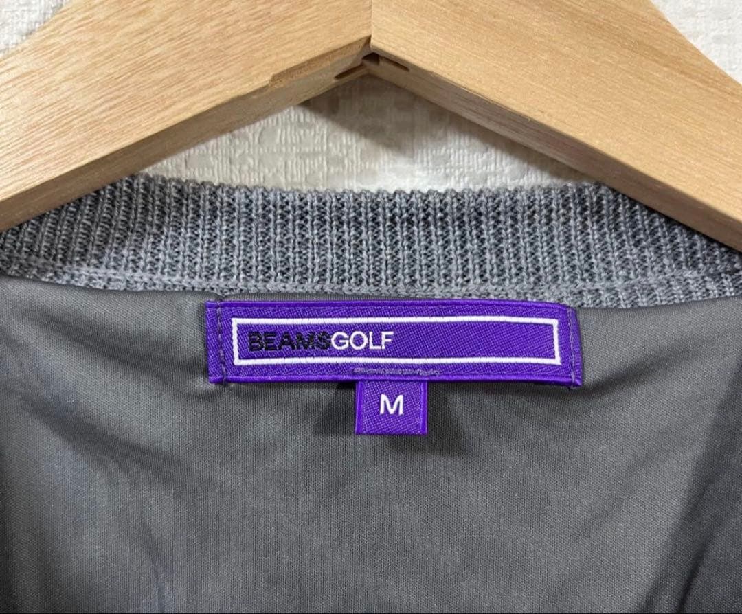 ビームスゴルフ　パープルレーベル　防風タラッティセーター　Mサイズ　グレー　美品