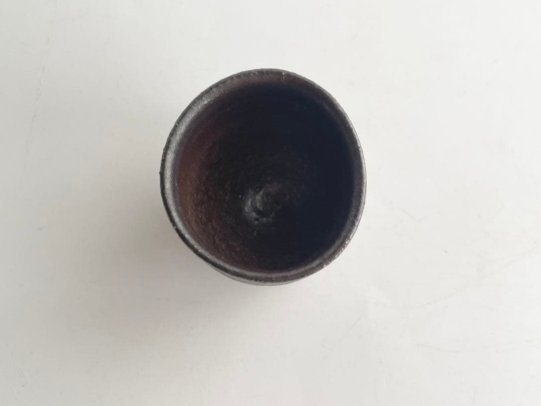 陶芸家　國吉清尚　焼締ぐい呑　酒器　酒杯　盃　沖縄　陶芸　共箱