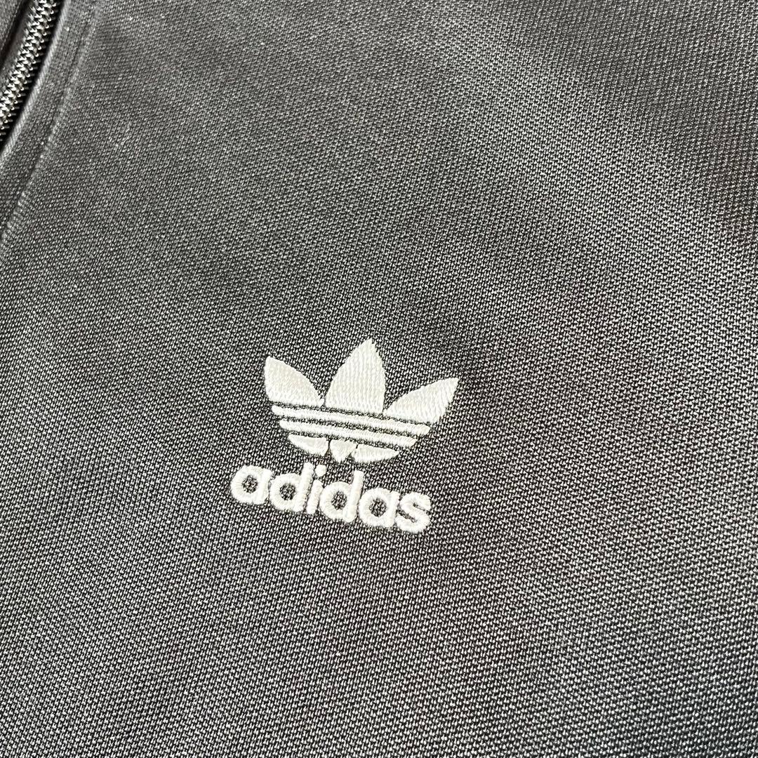 adidas トラックジャケット ブラック ホワイト M