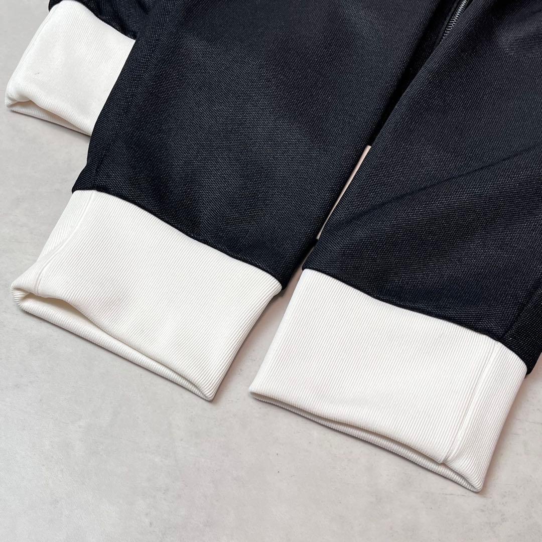 adidas トラックジャケット ブラック ホワイト M