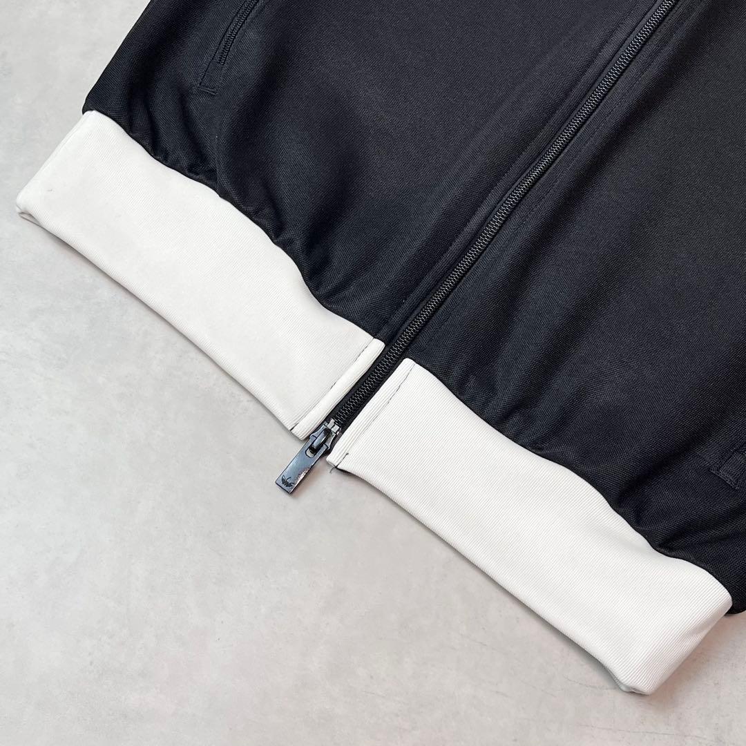 adidas トラックジャケット ブラック ホワイト M