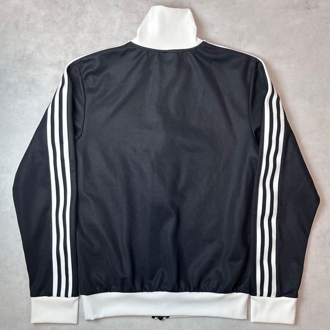 adidas トラックジャケット ブラック ホワイト M