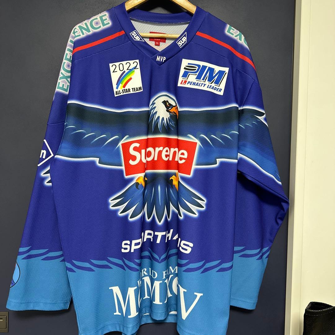 22SS Supreme Eagle Moto Jersey ブルー XLサイズ