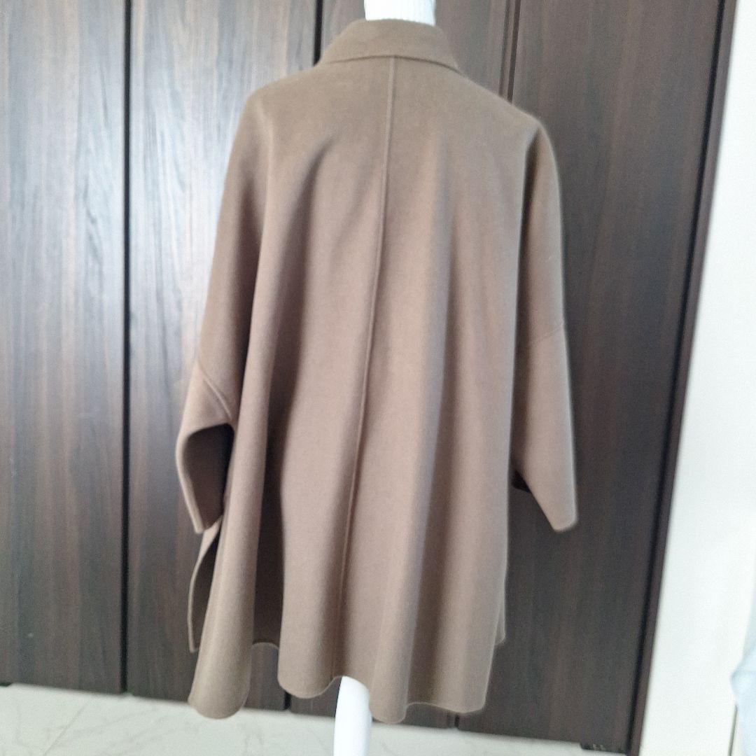 ウールポンチョ風オーバーサイズコート