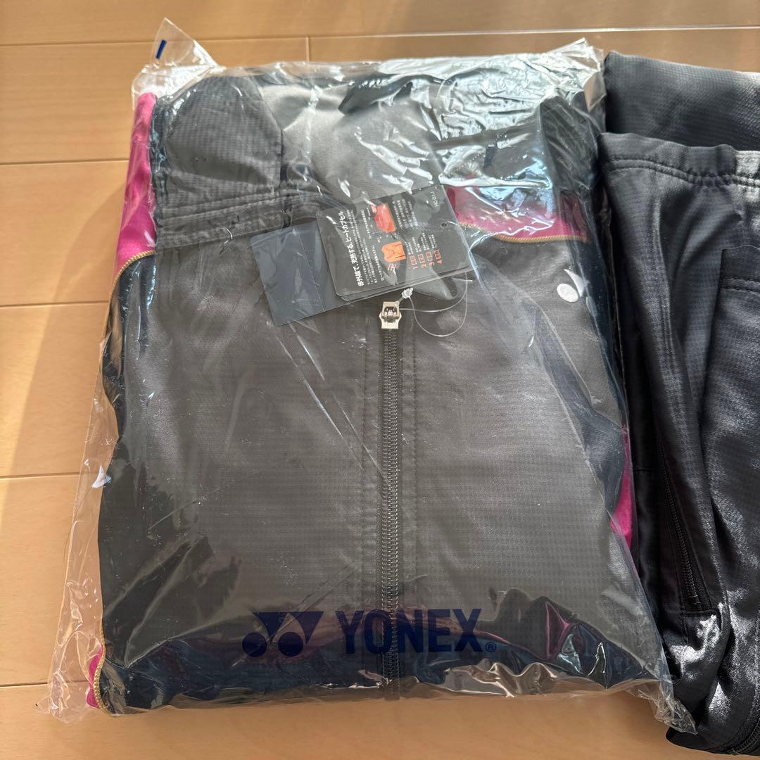 ヨネックス テニスウェア ウィンドブレーカー 裏地付上下セット M ピンク