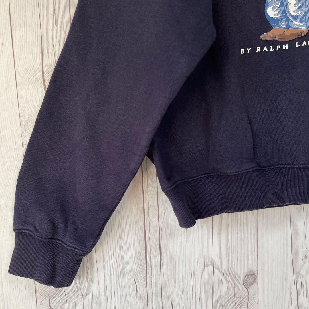 POLO　ポロラルフローレン　ベアー刺繍　スウェットトレナー　レディースM　紺