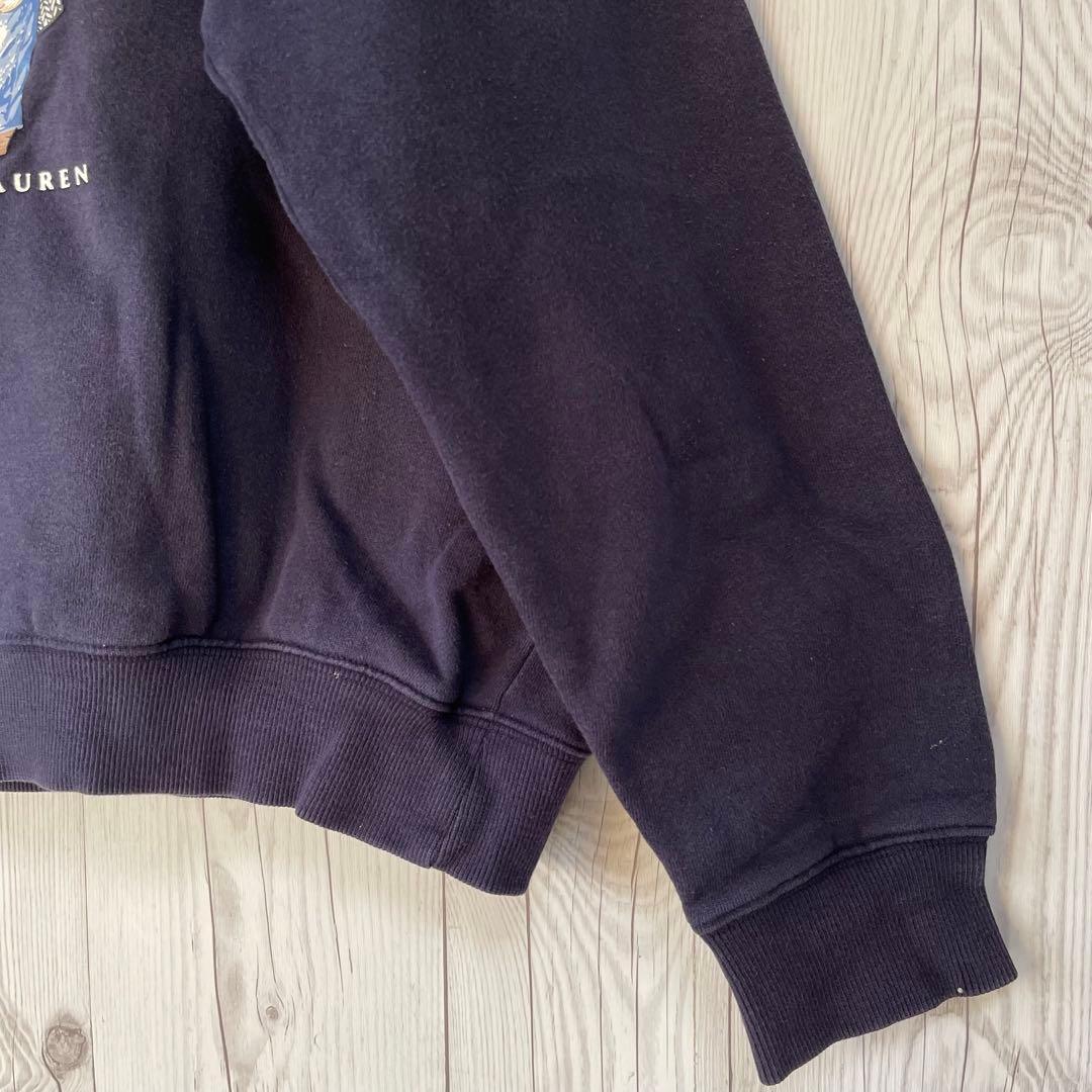 POLO　ポロラルフローレン　ベアー刺繍　スウェットトレナー　レディースM　紺