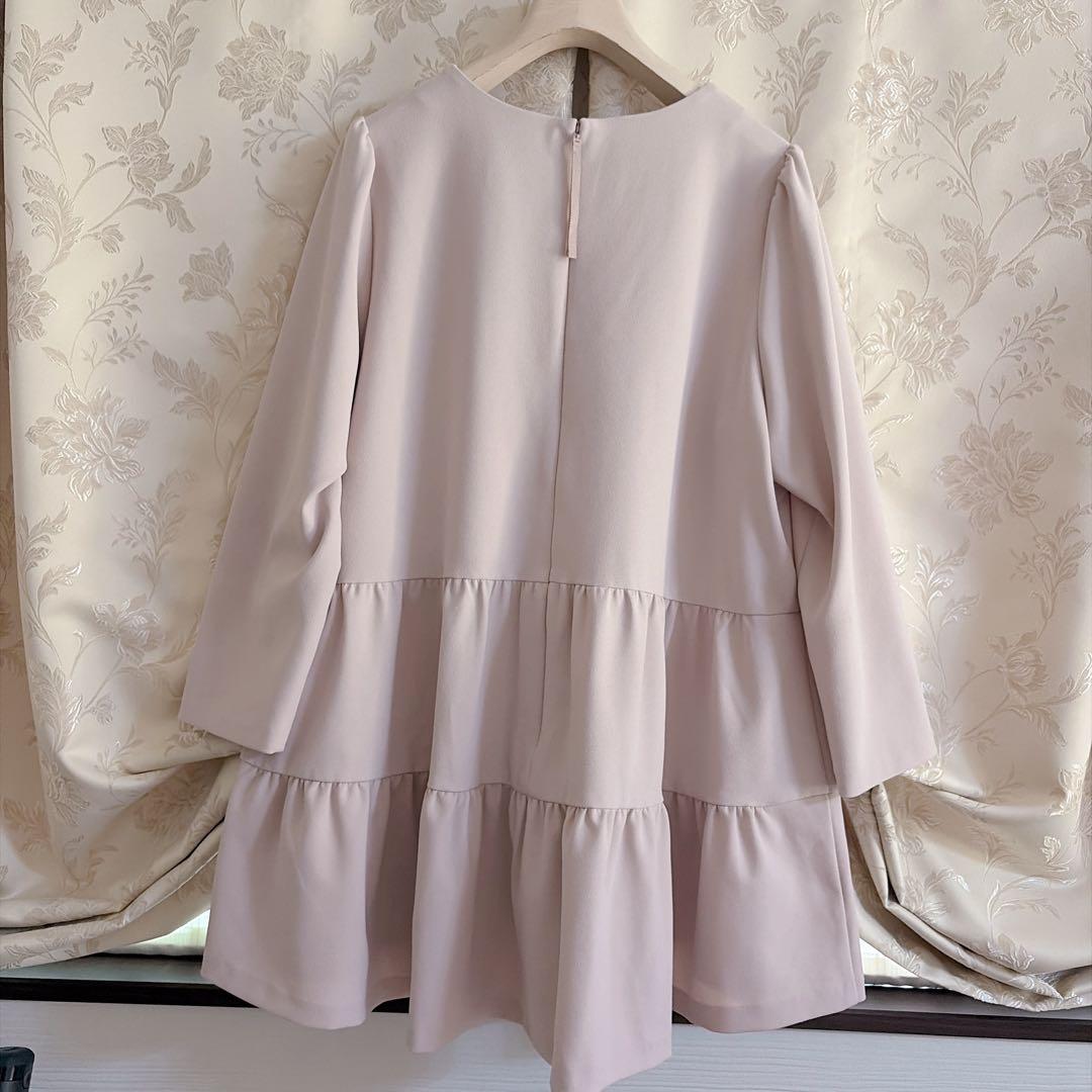 美品 大きいサイズ ローズティアラ ティアード フリルチュニック