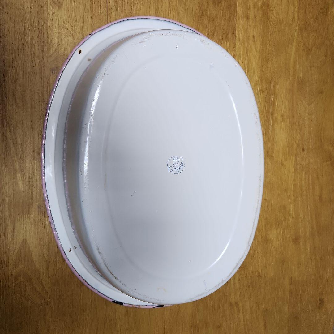 再々値下げ！希少/日本製/白×ピンク/ホーロー/ベビーバス/約66×49