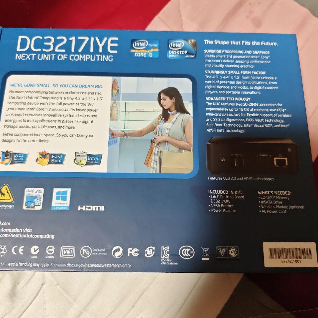 美品 Intel NUC DC3217IYE ミニPC Office2021