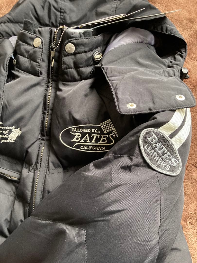 新品タグ付き BATES フード付き黒レディースバイクウエアM可愛い