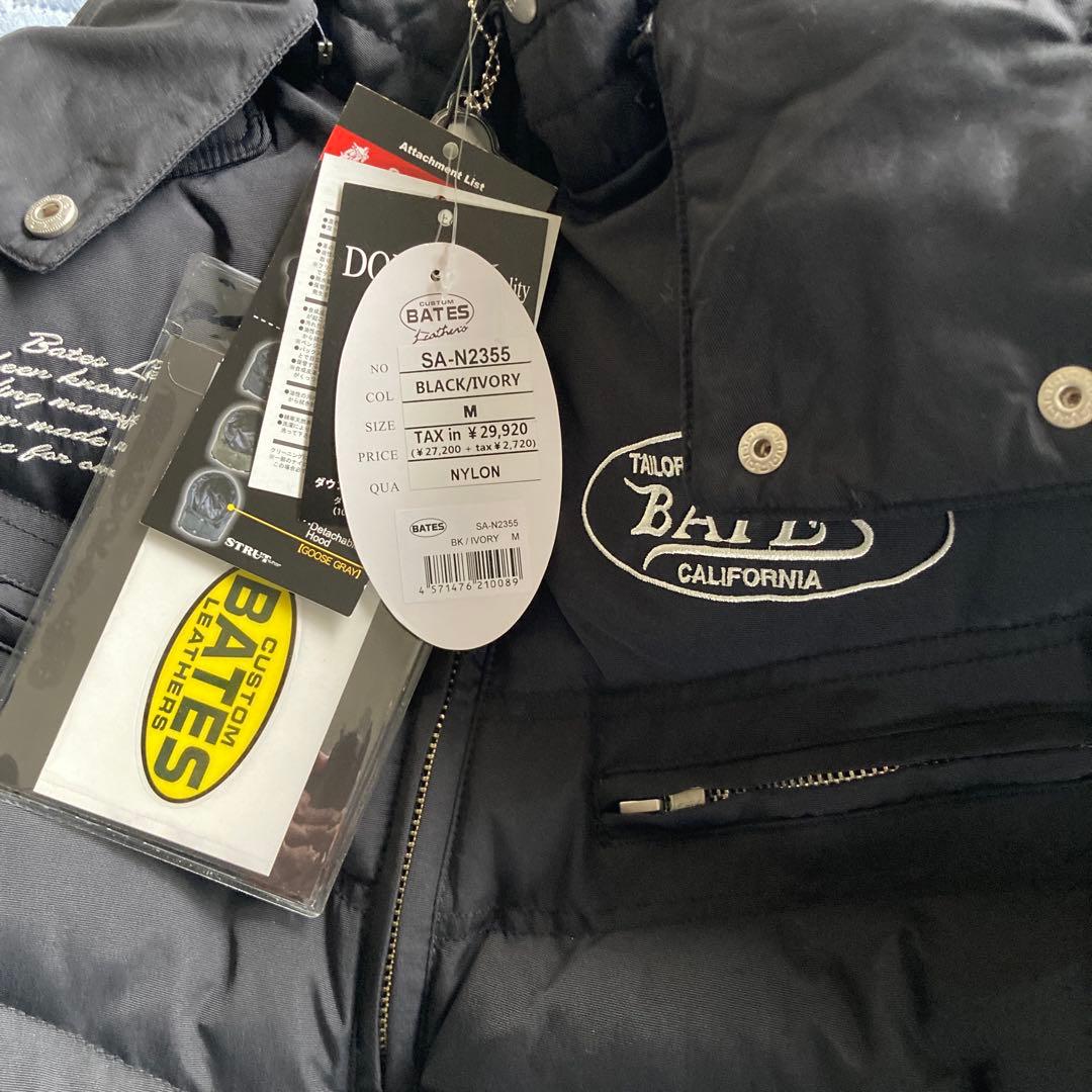 新品タグ付き BATES フード付き黒レディースバイクウエアM可愛い