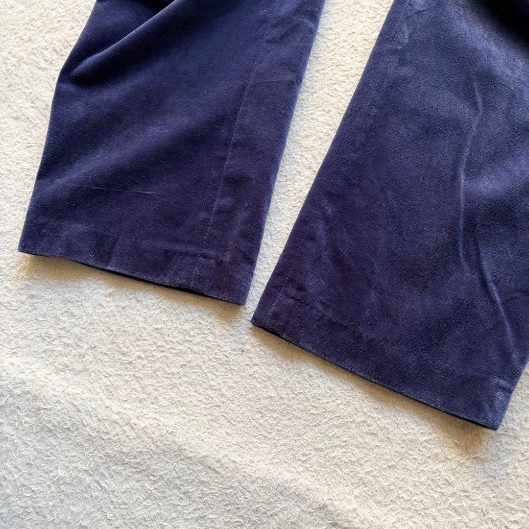 超激レア✨ポロバイラルフローレン ベロアパンツ スラックス ブルー系 32/32